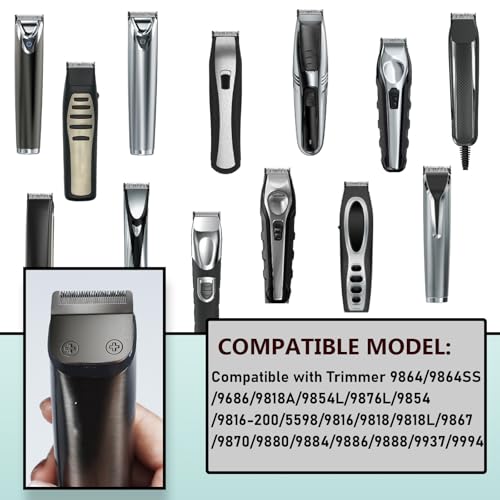30MM Stainless Steel Replacement Blade Set for WHAL Trimmers - Black, 2 Pieces