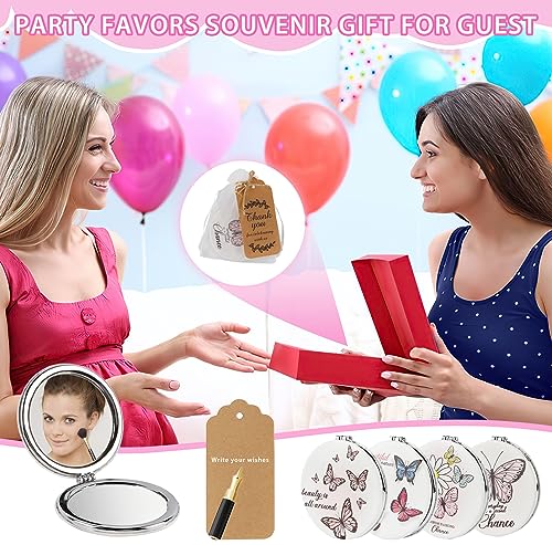 24Pcs Butterfly Compact Mirrors Wedding Party Favors Gift Set