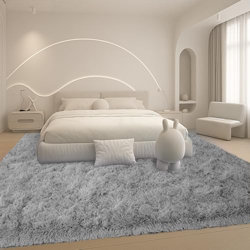 Grey Fluffy Shag Area Rug 8x10 Feet Non-Slip Thick Soft Carpet for Home - Variation of THIS listing