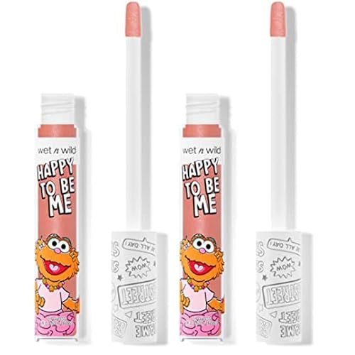 wet n wild x Sesame Street, Happy To Be Me Lip Gloss Fun-Sized (Pack of 2)