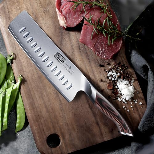 HOSHANHO 7 Inch Nakiri Knife - Ultra Sharp Japanese Kitchen Chef Knife
