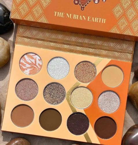 Nubian Earth Eyeshadow Palette with Shimmer Brown & Tan Shades