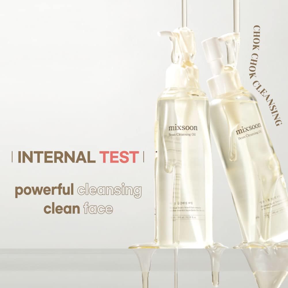 mixsoon Bean Cleansing Oil 6.59 fl oz / 195ml Lightweight Oil Cleanser Make up Remover for daily skin care routine Korean Glass Skin Care