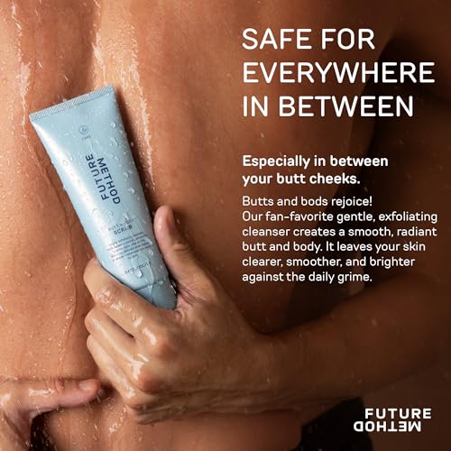 Future Method Body & Butt Scrub - Exfoliating Cleanser with Hyaluronic Acid & Jojoba Oil - Travel Size