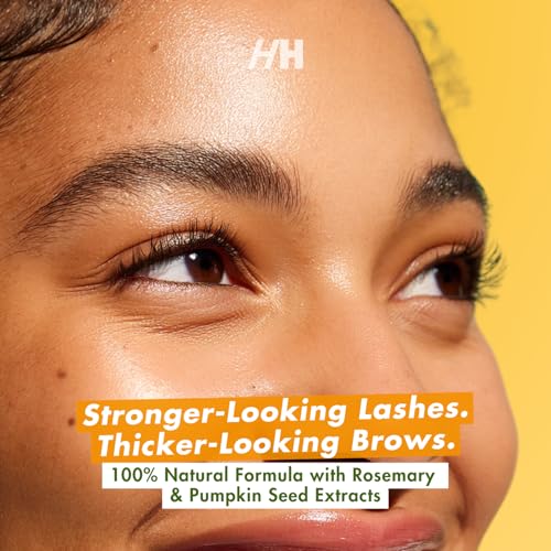 Handmade Heroes 100% Natural Vegan Lash & Brow Serum ? Rosemary & Pumpkin Seed Oil for Fuller, Thicker Looking Eyelashes, Eyebrows ? Gentle & Nourishing Formula Prostaglandin Free