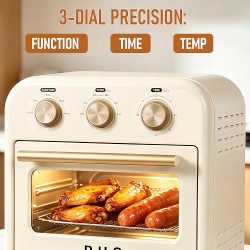13 Qt Toaster Oven Air Fryer Combo with Mechanical Knobs - Compact Kitchen Appliance