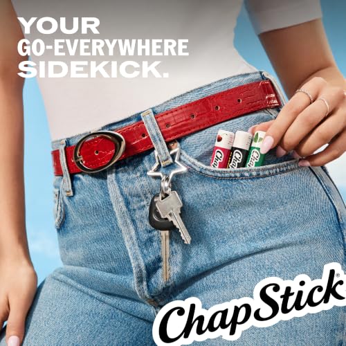 ChapStick Classic Spearmint Lip Balm 0.15 Oz Pack of 12 - Hydrating Flavored Lip Protectant