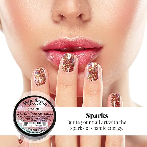 Galaxy Nail Art Powder Collection - 12 Vibrant Colors for Gel, Acrylic & Polish