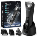 TEENOVA Black 2-in-1 Electric Body & Groin Hair Trimmer with Ceramic Blades