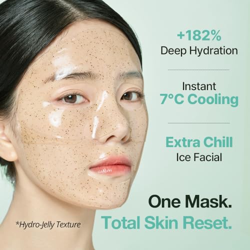 NDP Collagen Cica Cooling Hydro Mask ? World¡¯s First Freeze-Ready Hydrogel Face Mask with 55,000Da Vegan Collagen, Real Mugwort & Centella ? Korean Mask for Sensitive Skin (36g x 4ea)
