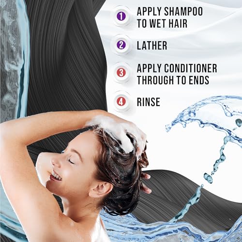 Lavender Shampoo & Keratin Conditioner Duo - 16.9 Ounce Pack of 2, Hydrating Hair Care Set