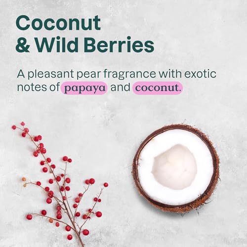 Plastic-Free Natural Deodorant with Coconut & Wild Berries - 2.64 Oz Pack of 2