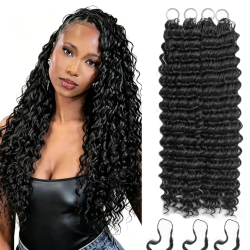 18 Inch Feather Crochet Hair for Black Women - 100 Strands, Miracle Knots, Lightweight & Soft