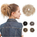 Gold Messy Bun Hair Piece for Women - Voluminous Instant Updo, Washable & Comfortable