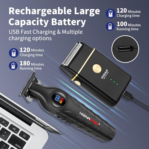 Hair Clipper and Shaver Set Professional Cordless Hair Trimmer for Men, Electric Beard Trimmers foil shavers, Barber Clipper Hair Cuttings Kit
