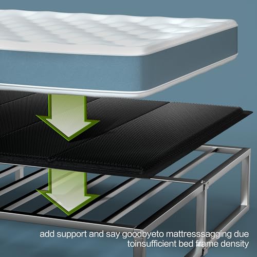 Yarfyk Full Size Bunkie Board 10mm Folding Spring Support Flat Mattress Foundation