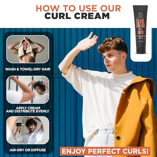 Controlled Chaos Curl Cream for Men 3.4oz Pack of 2 - Hydrating Curl & Wave Definer