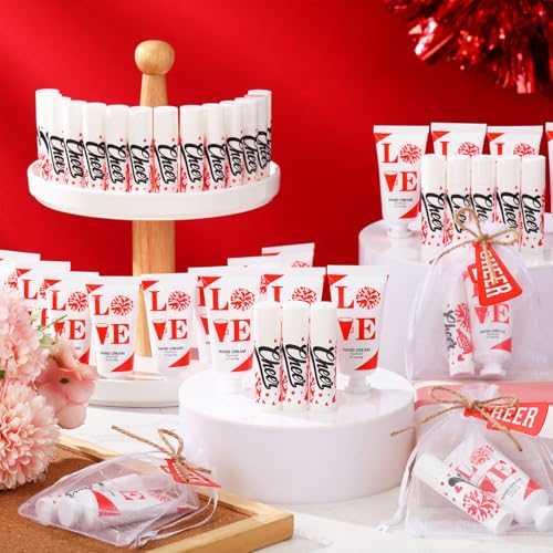 Red Cheerleading Lip Balm & Hand Cream Set - Team Gifts & Party Favors