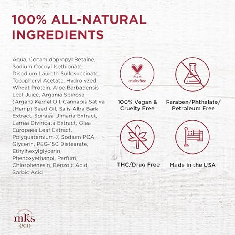 Earthly Body MKS eco Nourish Shampoo for Fine Hair, Light Breeze - 10 fl oz - Cleanses & Strengthens - Safe for Color Treated Hair - Moroccan Argan Oil, Hemp Seed Oil - Vegan, Cruelty Free