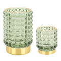 DASITON Makeup Brush Holder Organizer - Green S+L Glass Cosmetic Storage