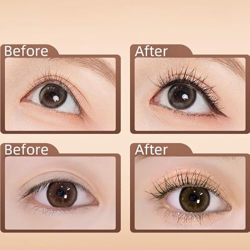 Waterproof Mascara - Small Brush for Short & Lower Lashes, Black Mascara with Butterfly-Design Case, Volumizing Black Formula with Long-Lasting Curling Effect | No Clumping (1 Pcs)