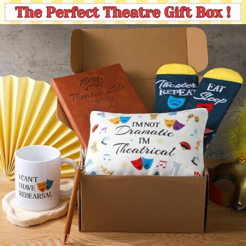 7 Pcs Theater Gifts for Women Girls Funny Musical Actor Broadway Gifts for Theater Lovers Drama Students Graduation Birthday Holiday