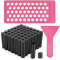 LotFancy Lip Balm Tubes with Filling Tray and Spatula, 50Pcs 4.5ml Black Lip Balm Containers, BPA Free & Leak Free, Handmade Set