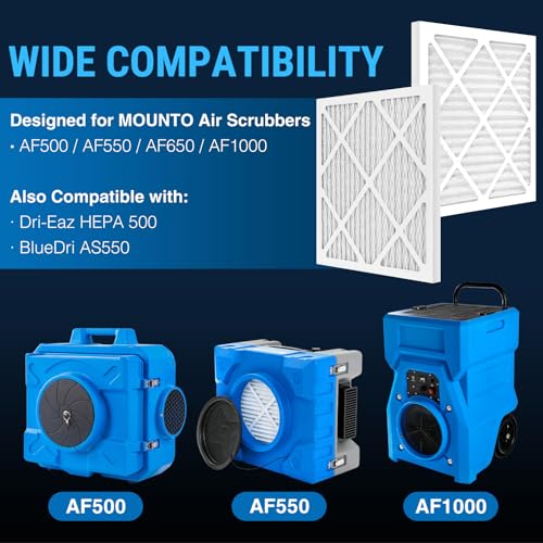 Mounto 10-Pack Pre-Filter Replacements for HEPA 500 Air Scrubber - Dust Capture & Filter Extension