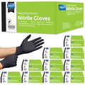 X-Large Inspire Black Nitrile Disposable Gloves - Case of 1000, Medical & Food Safe