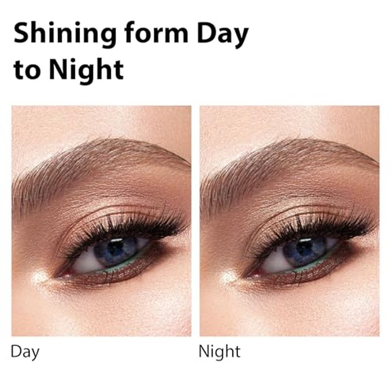 6 Pcs Shimmery Eyeshadow Highlights Pen Set with Brush and Blendable Cream Eye Shadow Stick for Women Eye Makeup Gift