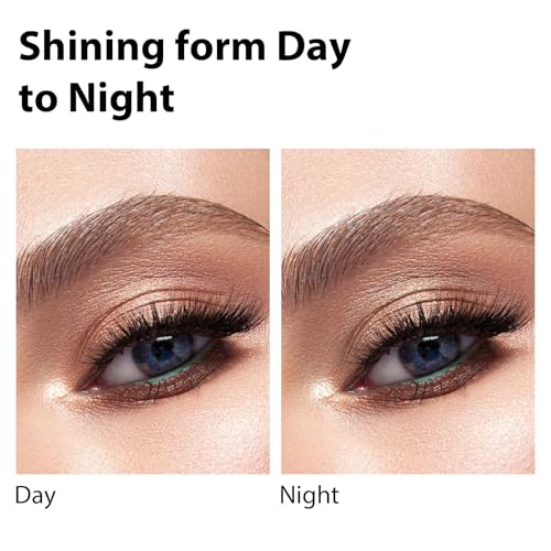 6 Pcs Shimmery Eyeshadow Highlights Pen Set with Brush and Blendable Cream Eye Shadow Stick for Women Eye Makeup Gift
