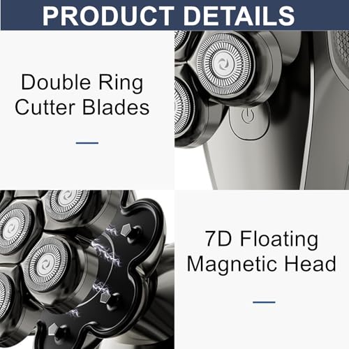 Gold 2-Pack Replacement Heads for SHPAVVER & Cyruzi 5-in-1 Electric Shavers
