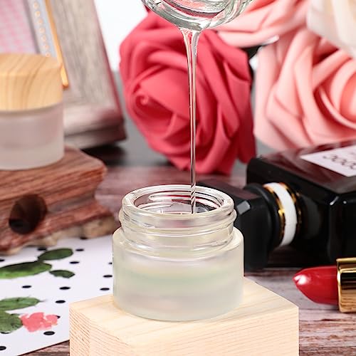 Geiserailie 100 Pieces Glass Cosmetic Containers Empty Sample Jars with Leak Proof Lids Makeup Sample Containers for Lotion Cream Cosmetic (5 Gram)