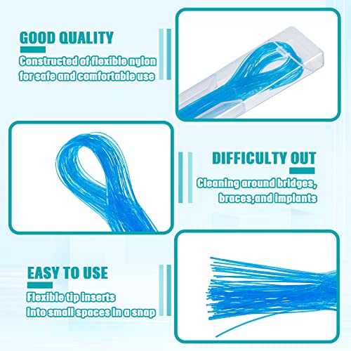 Dental Floss Threaders for Bridges - Blue, Pack of 1000
