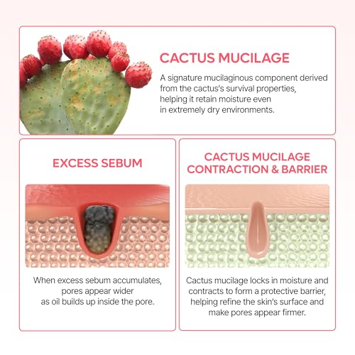 Pore Minimizing Face Cream with Cactus Extract & Vegan Collagen – Hydrating Skin Repair