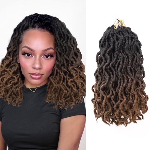 10 Inch Faux Locs Crochet Hair for Women - Soft Goddess Locs 6 Packs, 1B/4/30 Variation of THIS listing