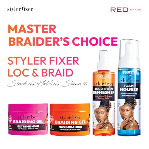 Red by Kiss Unscented Braiding Gel Max Hold & High Shine - 32 fl oz