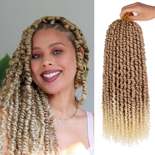 Pre-Twisted Passion Twist Hair Extensions 22 Inch 8 Packs Natural Black - Pack of 8