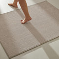 Large Non Slip Washable Bathroom Rug 36x60 Beige - Quick Dry Low Pile Bath Mat
