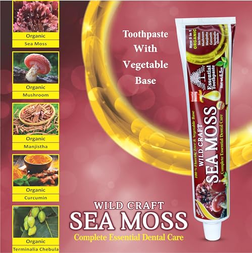 Sea Moss Toothpaste 6.5oz Pack of 6 - Fluoride-Free Organic Dental Care