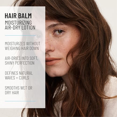 Moisturizing Hair Balm for Curly & Wavy Hair - 4 oz Air-Dry Lotion with Primrose & Sunflower Oil - Leave-In Conditioner & Curl Styler - Variation of THIS listing