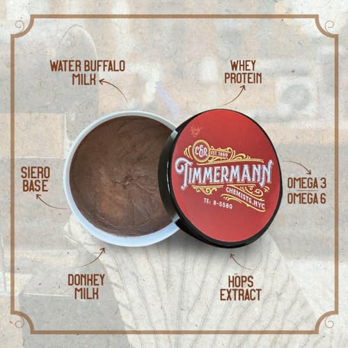 WhollyKaw Shaving Soap | Luxury Dense, Rich & Creamy Lather Tallow Wet Shave Puck Notes of Rum, Vanilla, Tobacco, Cinnamon, Woody, Powdery scent. | Grooming and Skincare for Men 4 oz - Timmermann Red