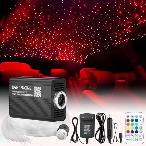 Star Ceiling Fiber Optic Light Kit 16W 500pcs 6.5ft Remote Control for Car & Home