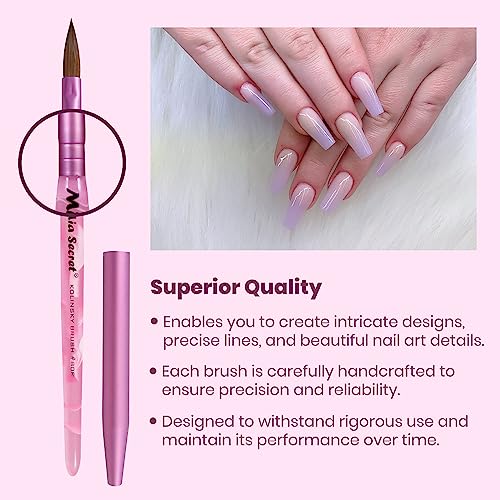 Mia Secret Oval Kolinsky Nail Brush Size #8