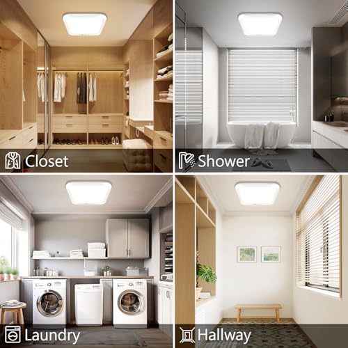 Rechargeable Motion Sensor Closet Light 3CCT 7-Inch 6000mAh Battery Operated Ceiling Light