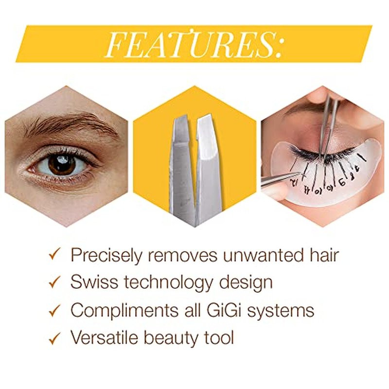 GiGi Slanted Tweezer for Ingrown Hair and Stubble Removal