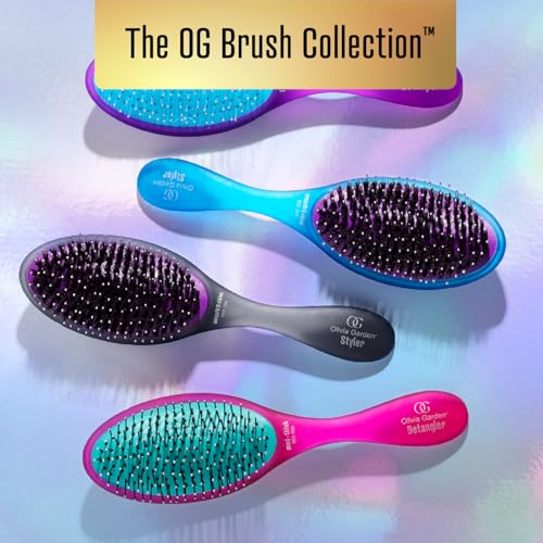 Olivia Garden OG Hair Brush Styler with Boar & Nylon Bristles - Black - All Hair Types