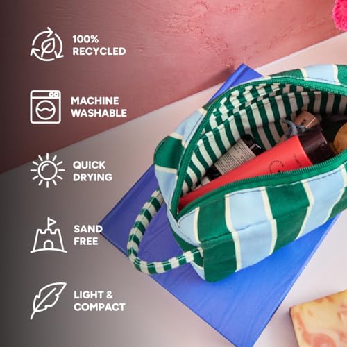 Dock & Bay Toiletry Bag - Large Travel Toiletries Kit - Peppermint Punch
