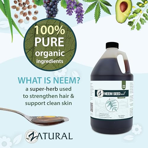 Neem Seed Oil - 128 Fl Oz Pure Cold Pressed Skin & Hair Conditioner - Variation of THIS listing