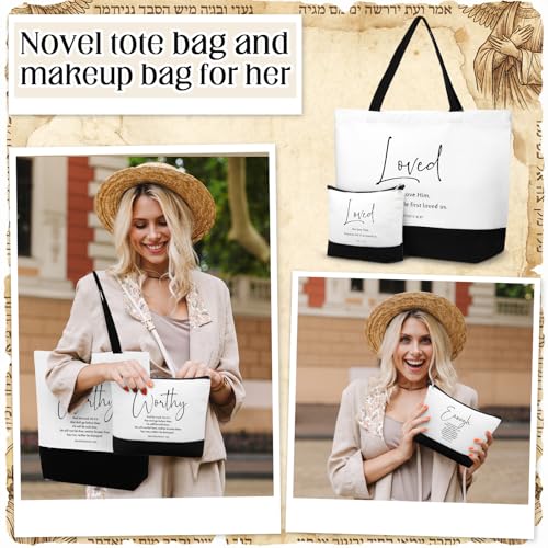 Christian Bible Verse Tote Bag Makeup Bag 12 Bible Words English Variation of THIS listing